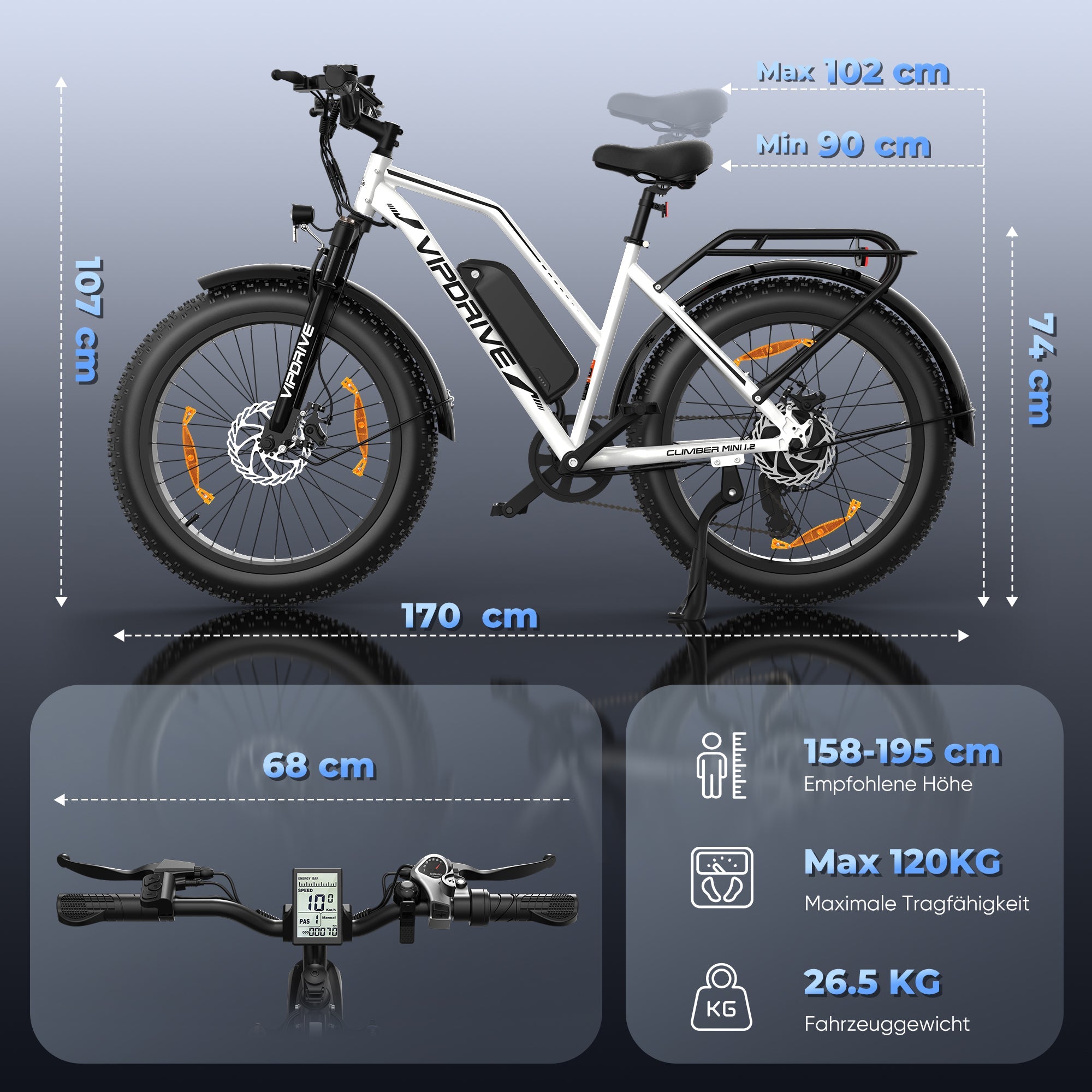 VIPDRIVE CLIMBER MINI 1.2 Electric Bike